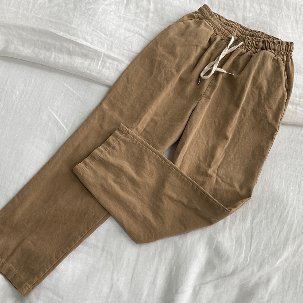 Neutral Tan Ankle Pant, Size Small
